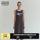Teenie Weenie小熊女裝春夏休閑運動無袖圓領(lǐng)背心基礎(chǔ)款長款連衣裙 煤灰色 M