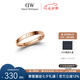 丹尼爾惠靈頓（DanielWellington）dw戒指女時尚首飾玫瑰金情侶對戒七夕禮物送女友DW00400016