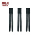 無印良品（MUJI）女式 柔軟型17D 3雙裝長筒襪連褲襪打底襪女25年夏季DGC20A5S 黑色 XL (身高165-170 臀圍100-105)