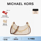 MICHAEL KORS邁克高仕 MK【七夕禮物】Cora 女士中號(hào)鏈條單肩包 香草白/橡果棕 150 中號(hào)