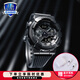 卡西歐（CASIO）G-SHOCK小鋼炮金屬表殼防震防水自動(dòng)LED運(yùn)動(dòng)男士女士手表一對表 GM-110BB-1APR