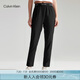 Calvin Klein 運動【吸濕速干】秋季女士ck提花松緊腰跑步健身運動褲4WS4P601 001-太空黑 M