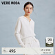 VEROMODA七夕禮物針織衫女春季連帽開衫長袖安可雷穿搭毛衣外套324313019 本白色 M