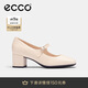 愛步（ECCO）25年夏季新款時尚優(yōu)雅風瑪麗珍粗跟高跟鞋 型塑290963 石灰色38