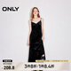 ONLY2024春季新款性感優(yōu)雅顯瘦吊帶中長裙絲絨連衣裙女|125107020 H1Z 黑色 L