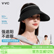 VVC成毅推薦防曬遮陽帽空頂帽遮臉防紫外線遮陽女帽子成人款-雅黑