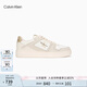 Calvin KleinJeans【七夕禮物】25春夏男士ck撞色皮革拼接運動鞋板鞋ZM03084 0GB-淺卡其/復(fù)古白 45