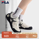 FILA 斐樂(lè)官方女鞋運(yùn)動(dòng)鞋2025秋季新款彩石鞋薄底鞋休閑鞋德訓(xùn)鞋 甜玉米黃/黑-SB 37.5
