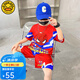 G.DUCKKIDS聯(lián)名蜘蛛俠衣服夏裝男童套裝薄款兒童運(yùn)動(dòng)服裝帥氣中小童短袖t桖 紅色 90 (建議寶寶10-12公斤 24-36個(gè)