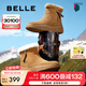 百麗（Belle）戶外雪地靴女商場(chǎng)同款保暖加絨短靴C1W1DDD4 卡其色 37 (235mm)