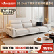 雅居軒布藝沙發(fā) 客廳小戶型現(xiàn)代簡約棉麻沙發(fā)高靠背廣東佛山家具沙發(fā) 1.9米 雙人位【多色可選】 58cm 舒享版-棉麻 乳膠+竹炭海綿