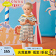 moimoln小云朵童裝夏季新款嬰兒連體衣寶寶哈衣爬服短褲新生兒衣服 橙色 80cm
