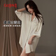 古今（GUJIN）睡裙女2025夏季新款冰雪絲襯衫裙睡衣女家居服裙子純欲高級大碼XL