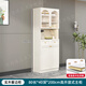 帝首臻品帝首臻品奶油風(fēng)全實木餐邊柜酒柜一體靠墻高柜廚房客廳儲物收納柜 80長*40深*200cm高開放式主柜 【送貨上樓+包安裝】