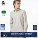 杰克·瓊斯（JACK&JONES）春季新款簡約襯衣百搭外套反光字母男士綠色環(huán)保面料長袖襯衫男裝 C47幻影灰 L