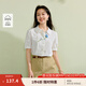茵曼（INMAN）度假風(fēng)提花純棉氣質(zhì)襯衫2025夏季女裝新款寬松短袖襯衣上衣 白色 S