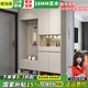 櫻淘閣全實(shí)木鞋柜門口一體柜大容量入戶進(jìn)門客廳鞋柜坐凳衣帽架一體 05款：160*35*220cm卡其色 【實(shí)木】