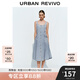 UR2025夏季新款女裝復(fù)古休閑U型領(lǐng)無袖牛仔連衣裙UWH850057 天藍(lán) XL