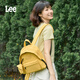 LEE輕盈簡(jiǎn)約學(xué)生書(shū)包男2025秋冬新款帽檐雙肩包潮流百搭休閑背包女 姜黃色（小號/可放9.7寸ipad）
