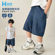 海媽家男童牛仔短褲2025年新款夏裝兒童薄款中褲夏季五分褲中大童牛仔褲