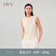 OVV【可機(jī)洗黃金羊毛】2023秋冬新款女裝經(jīng)典基礎(chǔ)圓領(lǐng)針織背心 米黃（凈色）A1 M