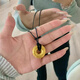 胖東來(lái)品質(zhì)金包銀平安扣吊墜古法圓圈鏤空項(xiàng)鏈掛墜鎖骨鏈毛衣鏈 百?？钇桨部?包金0.2g)送繩子    約20g