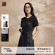 播t恤拼接連衣裙女商場同款2024新款設(shè)計感中長款裙子BDR2LD1118 K40玄黑 XL