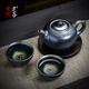 單亦建盞茶具套裝大師級龍鱗盞建陽(yáng)原礦鐵胎功夫茶具高檔禮品禮盒裝 龍鱗一壺兩杯 3頭