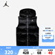 NIKE JORDAN 耐克AJ童裝男女童羽絨馬甲冬新款兒童保暖上衣 正黑色 120 /60 【建議身高110-116cm】