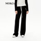 MO&Co.松緊腰寬松直筒闊腿休閑褲女款