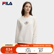 FILA 斐樂官方女子套頭衛(wèi)衣2025春季時尚休閑基礎(chǔ)針織長袖上衣