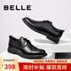 百麗七夕禮物商場(chǎng)同款牛皮革男商務(wù)正裝皮鞋B3G25CM0 黑色2 43
