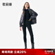 歌莉婭黑色牛仔褲女暖姜復(fù)古顯瘦緊身百搭休閑小腳保暖長(zhǎng)褲子1ACJCD030 00B黑色 26