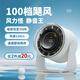 叁活桌面風(fēng)扇【100檔颶風(fēng)】空氣循環(huán)扇房壁掛風(fēng)扇無(wú)葉風(fēng)扇靜音風(fēng)扇家用臺式小風(fēng)扇渦輪風(fēng)扇掛壁風(fēng)寶 【3600毫安充電款】貝母白