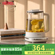 膳魔師（THERMOS）養(yǎng)生壺小型家用辦公室玻璃燒水壺多功能預(yù)約恒溫煮茶器花茶電熱水壺 EHA-1616E 白色 1.5L