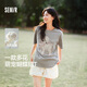 森馬（Semir）代露娃|短袖t恤女中長款印花上衣25夏寬松純棉套頭衫109325100032