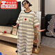 森上優(yōu)集韓版可愛(ài)短袖酷貓連體衣女夏季2025年新款大碼家居服睡褲可外穿 卡通連體睡衣【L】