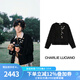Charlie Luciano【徐子未同款】彩扣粗花呢夾克春秋93451設(shè)計感小眾cl短外套女潮 黑色 34