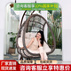 紫葉（ziye）雙人吊椅陽(yáng)臺(tái)室內(nèi)秋千客廳網(wǎng)紅吊藍(lán)吊蘭椅家用搖籃椅吊籃藤椅雙桿