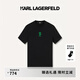Karl Lagerfeld卡爾拉格斐輕奢男裝春夏新款印花短袖T恤老佛爺241N1726 黑色 L (50)