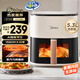 美的（Midea）空氣炸鍋AI烹飪不用翻面 家用全自動智能觸控 透明可視實用大容量 金屬腔體無異味5.3L MF-KZC5388