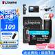 金士頓（Kingston）大疆pocket3無人機Action4 5pro存儲卡TF卡MicroSD監(jiān)控攝像運動相機行車記錄儀高速內(nèi)存卡U3V30A2 SDCG4/128G【高性價比丨讀速200M/S