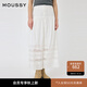 moussy 2025春季新品法式田園風(fēng)拼接蕾絲高腰半身裙010IS931-2821 010白色 S