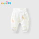 優(yōu)奇嬰兒褲子男女寶寶秋冬50克棉高腰護肚大pp褲嬰幼兒早秋保暖打底褲