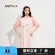 三福【5A抗菌】睡裙女生夏季新款印花柔軟可愛寬松圓領(lǐng)家居服睡衣 兔子粉 均碼