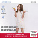 Aimer kids愛慕兒童家居服女孩奶皮女孩可愛印花短袖睡裙女童AK144F241 彩虹點(diǎn)點(diǎn)AK144F241 150