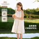 英氏（YEEHOO）女童裙子夏季短袖女背心連衣裙透氣小白裙甜美公主裙