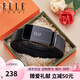 ELLE HOMME法國品牌皮帶男真皮男士腰帶男牛皮自動扣七夕禮物送男友老公 【專柜禮盒】902078A槍色 115cm -130cm隨機發(fā)/可聯(lián)系客服指定長度