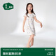 松山棉店可愛小狗女童短袖裙白色滿印110