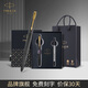 派克（PARKER）簽字筆威雅XL寶珠筆高端商務(wù)辦公用品書法練字文具套裝禮盒生日禮物 團(tuán)購定制刻字 威雅黑金夾寶珠筆【經(jīng)典禮盒】